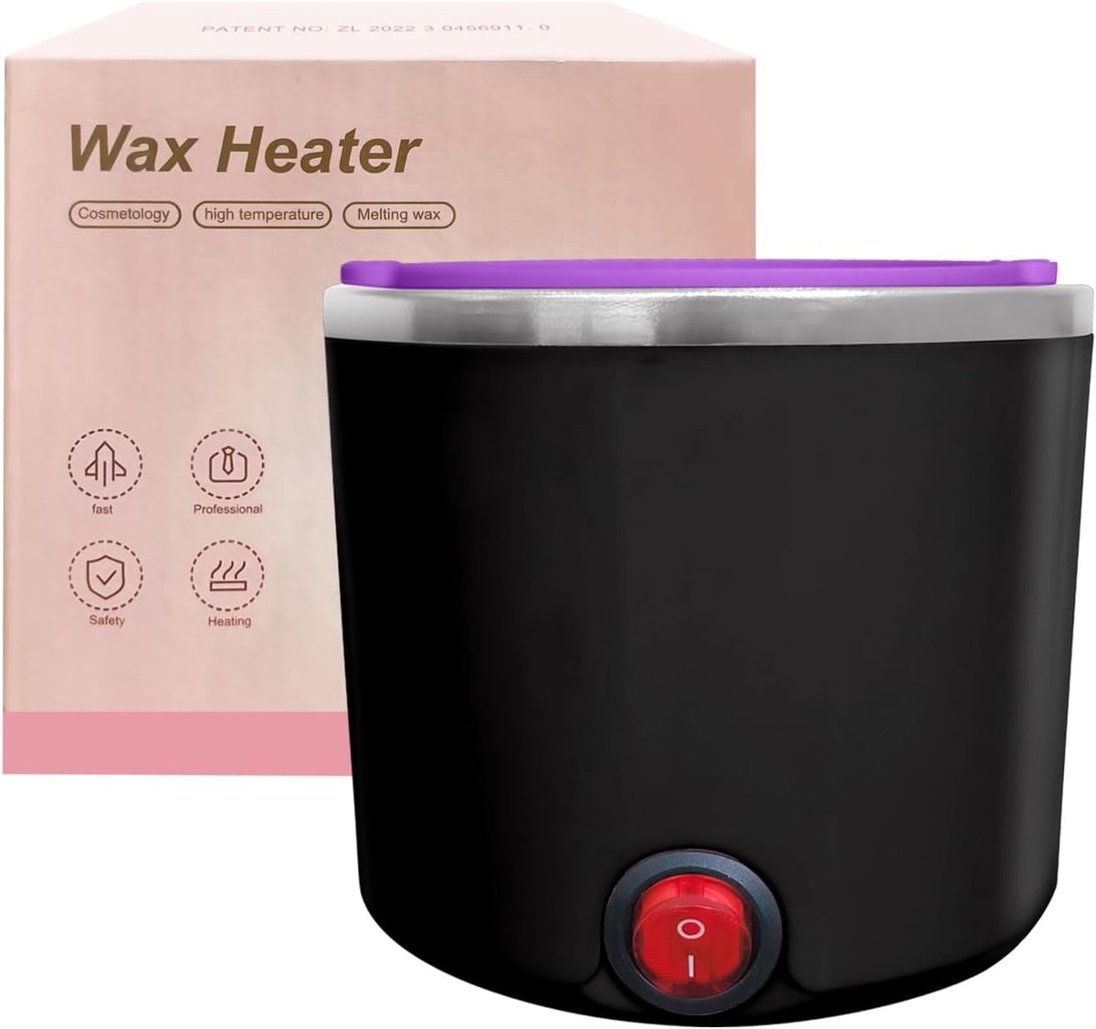 Mini Waxverwarmer - Ontharingsapparaat - Huidverzorging Thuis - Flexibele Siliconen Kom - 200 ml - Zwart