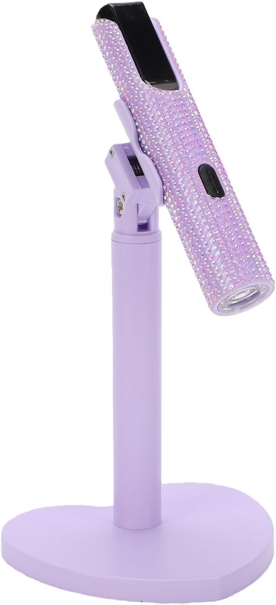 Draagbare Nagellamp - Mini UV Lamp - Nagels Uitharden - 360 Graden Flexibel - 13x10x3 cm - Paars