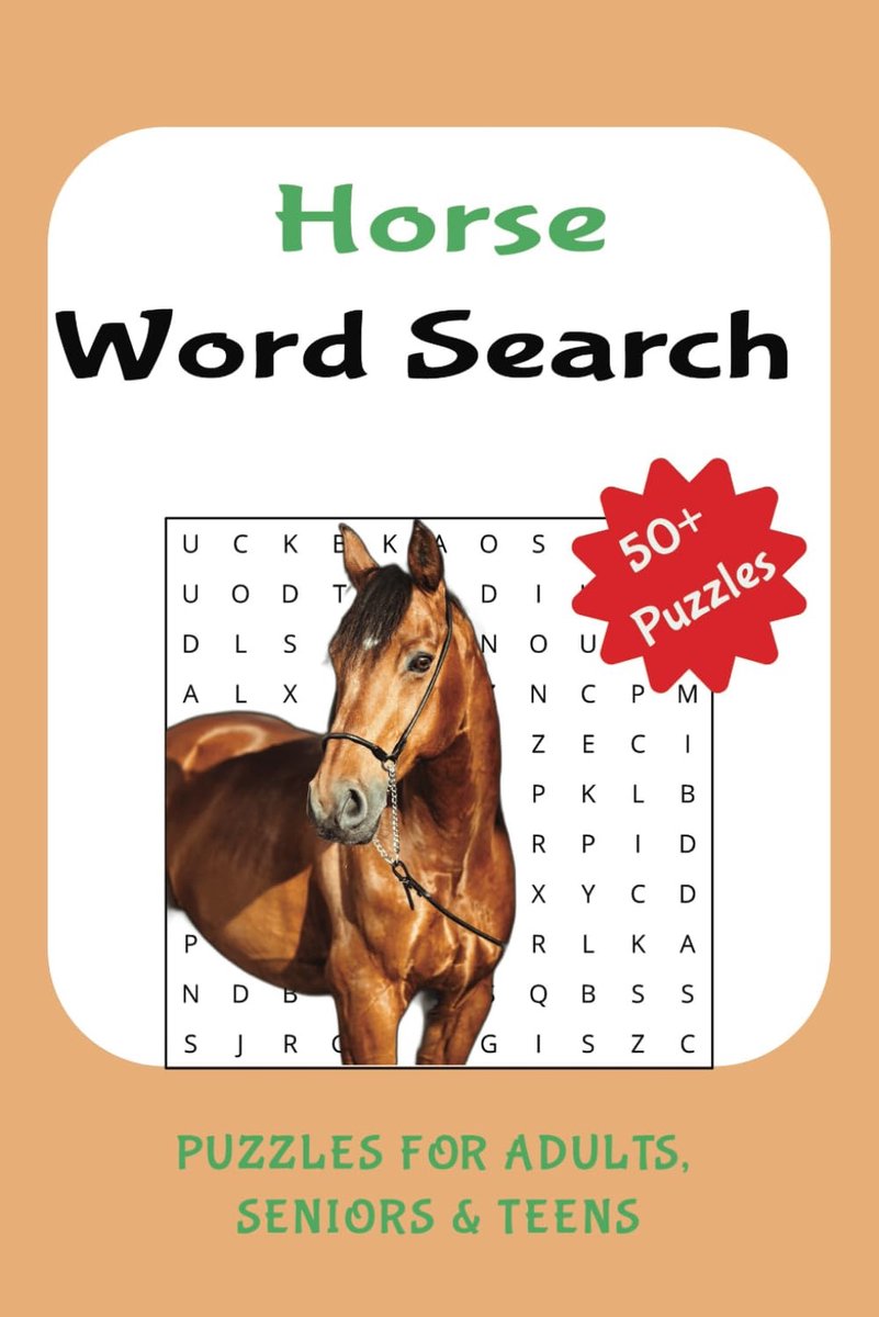 Paarden Woordzoeker - Puzzelboek Dieren - Ontspanning Thuis - 55 Thema Puzzels - 6x9 Inch