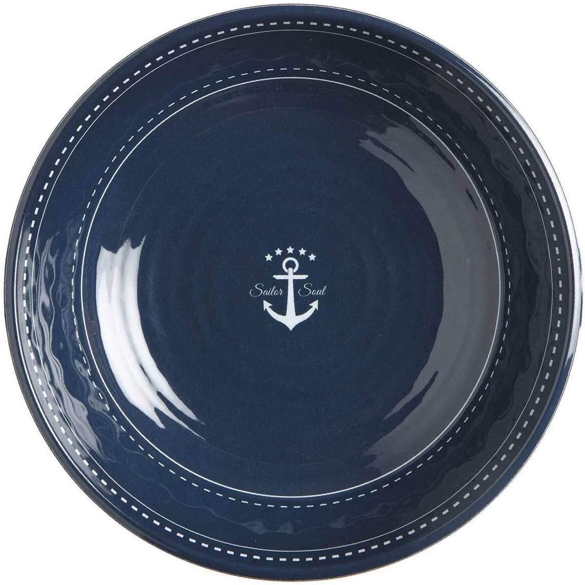 Diep Bord - Servies - Buiten Eten - Onbreekbaar Melamine - 22 cm - Donkerblauw