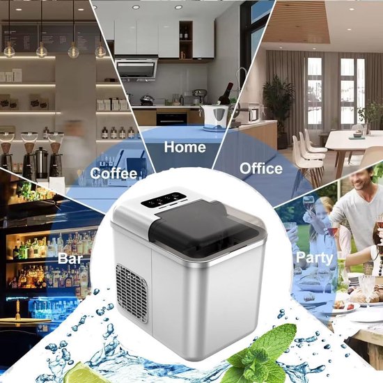 Aanrecht IJsmaker - Draagbare IJsmachine - Snel IJs Maken - Wifi Bediening Op Afstand - 9 Blokjes In 7 Minuten — afbeelding 2
