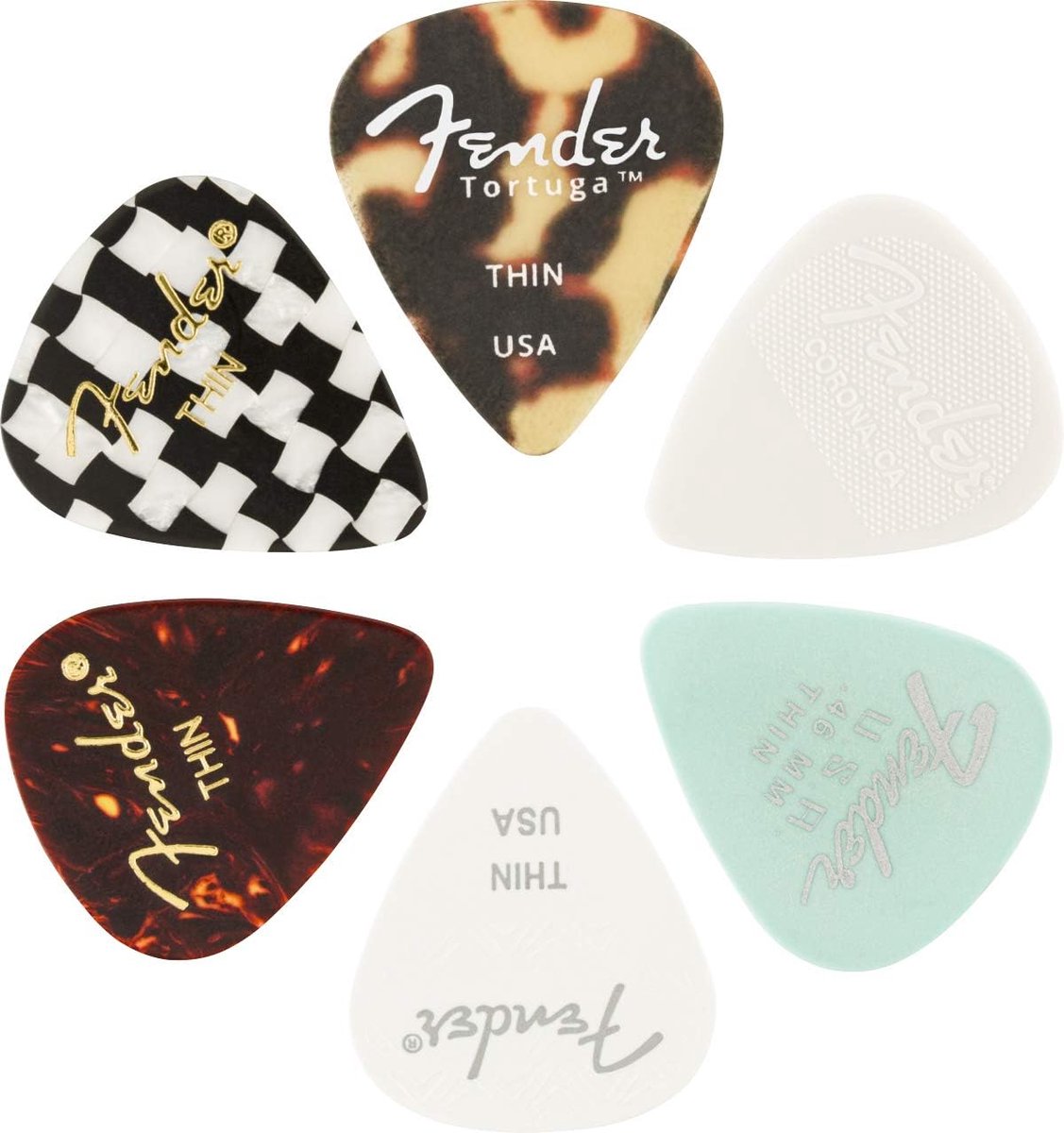 Gitaar Plectrums - Dunne Picks - Muziek Maken - Gemengd Materiaal - Small - Gemengd