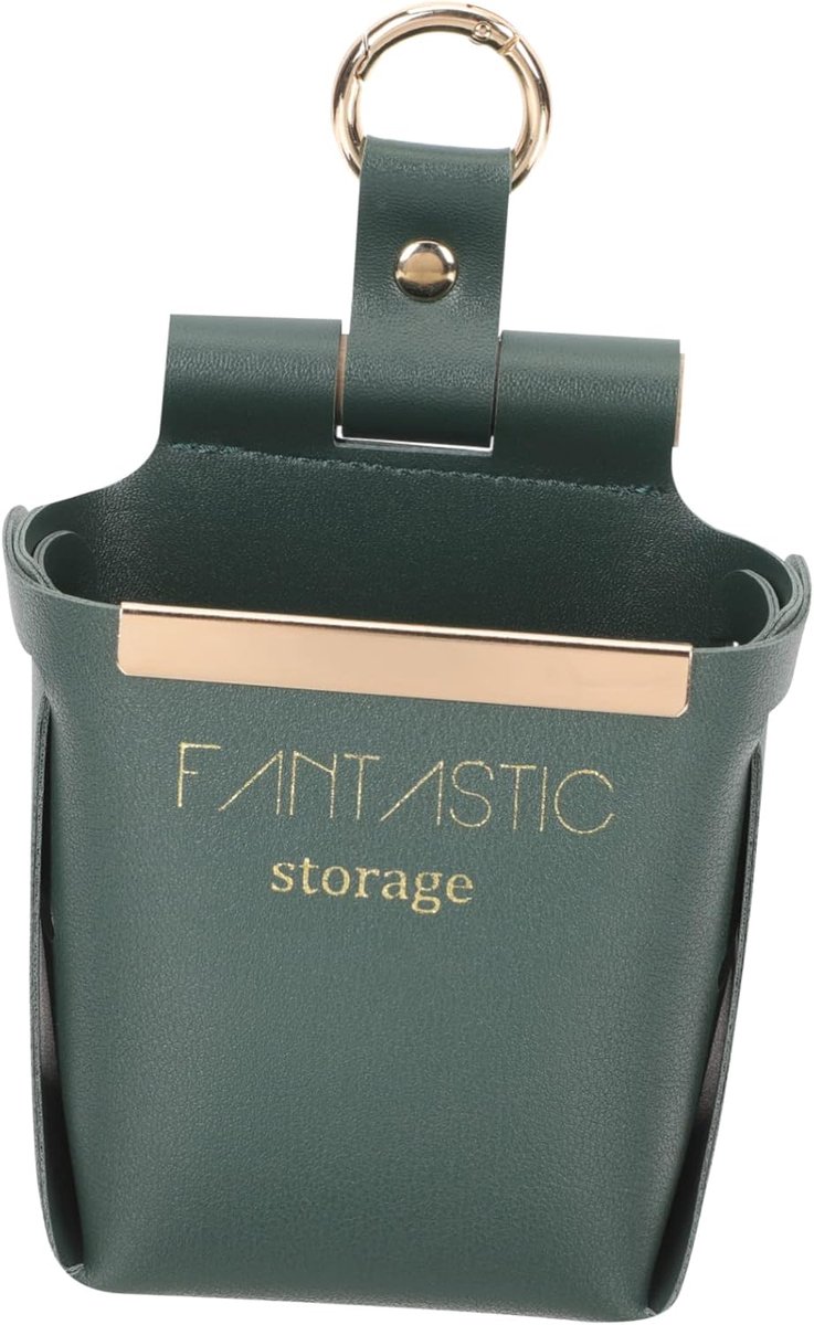Wand Opbergdoos - Hangende Organizer - Diverse Opslag - Metalen Ring - 10x10x3 cm - Donkergroen