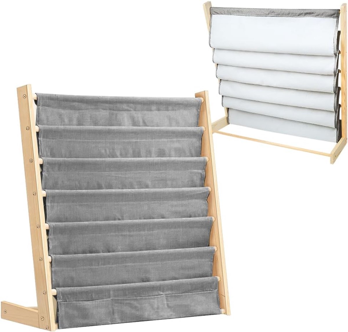 Kinderboekenkast - Opbergrek - Boeken Opbergen - Vijf Derden - 75 x 30 x 79 cm - Natuur Wi