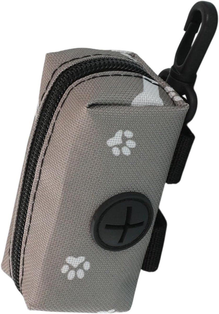 Hondenpoepzak Dispenser - Afvalzak Houder - Honden Uitlaten - 360 Roterende Haak - 14.5 cm Lengte - Grijs