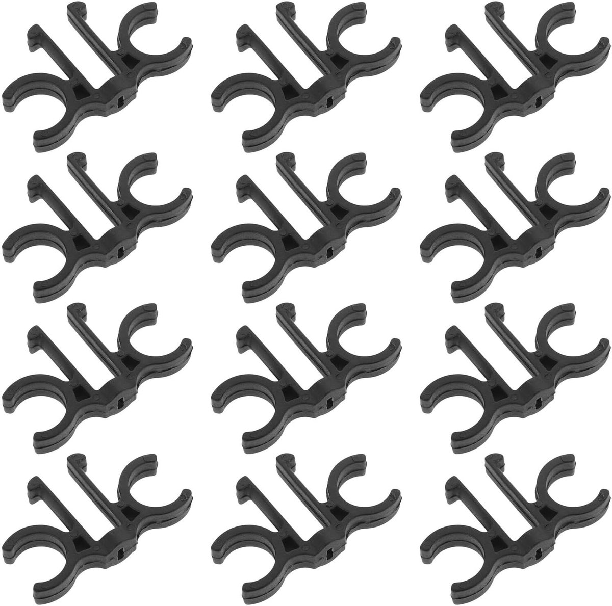 Wandelstok Clips - Stok Bevestigers - Outdoor Wandelen - Stevige 8-vorm Gesp - 18mm Diameter - Zwart