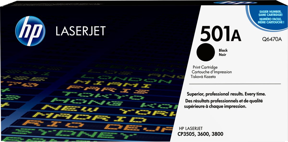 HP 501A - Tonercartridge / Zwart