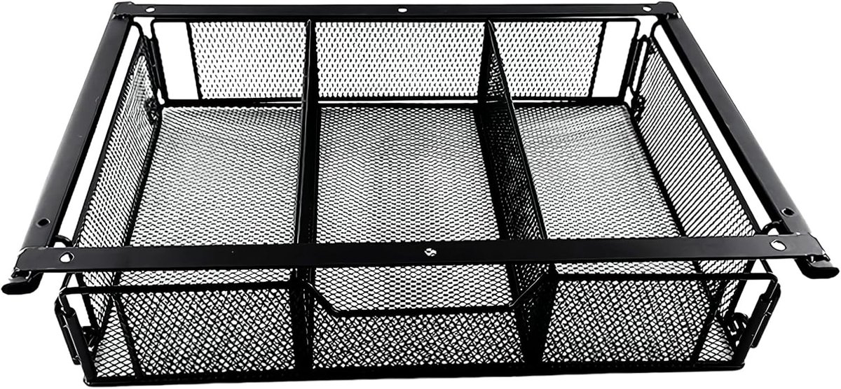 Onder Bureau Lade - Verborgen Organizer - Ruimte Besparen - Schroefmontage - 36.5 cm Lengte - Zwart