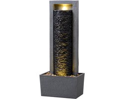 Teamson Home Tuin Waterornament - Waterfontein - Kolom Ontwerp - Met Pomp - Donkergrijs