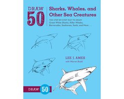 Omslag van Draw 50 Sharks Whales & Other Sea Creatu