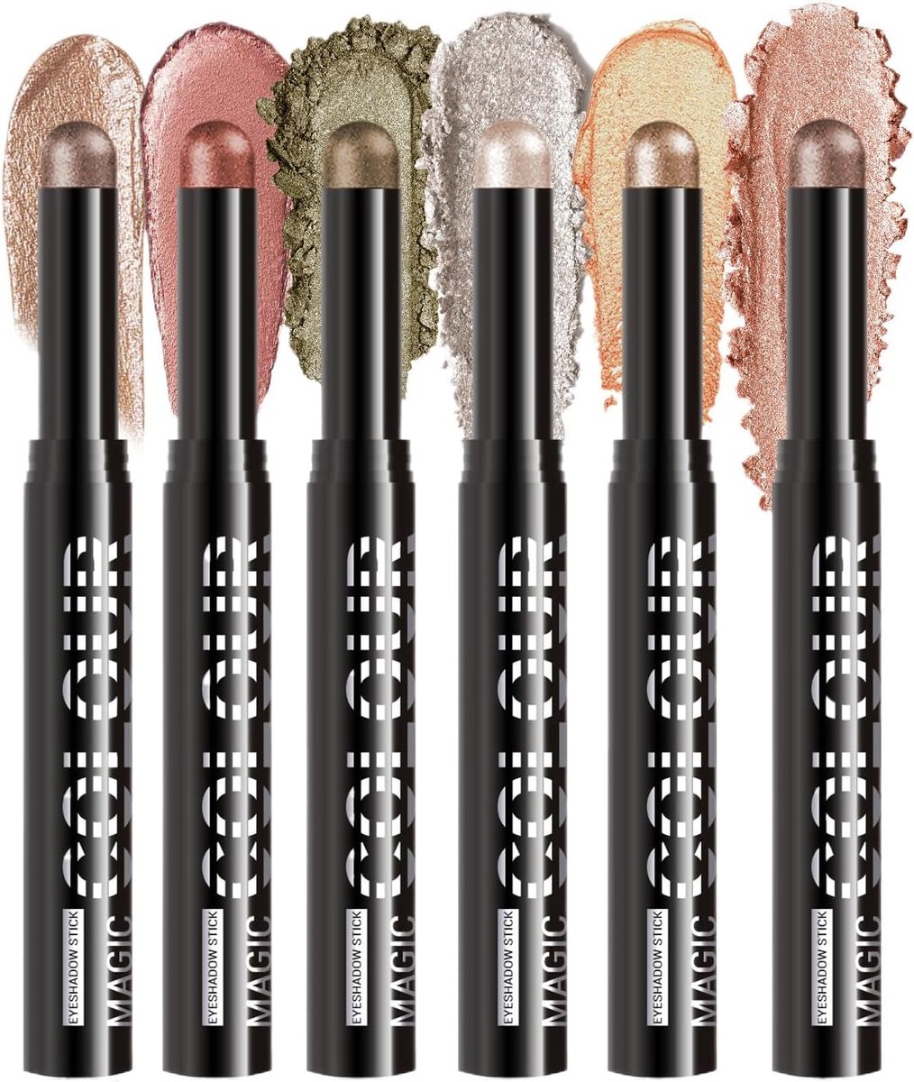 Oogschaduw Stift - Oogverlichter Potlood - Make-up Aanbrengen - Multifunctionele Crayon - 6 Stuks - Matte Glans