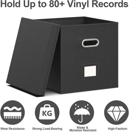 Opbergbox Muziekplaten - Stapelbare Container - Collectie Opslag - Met ...