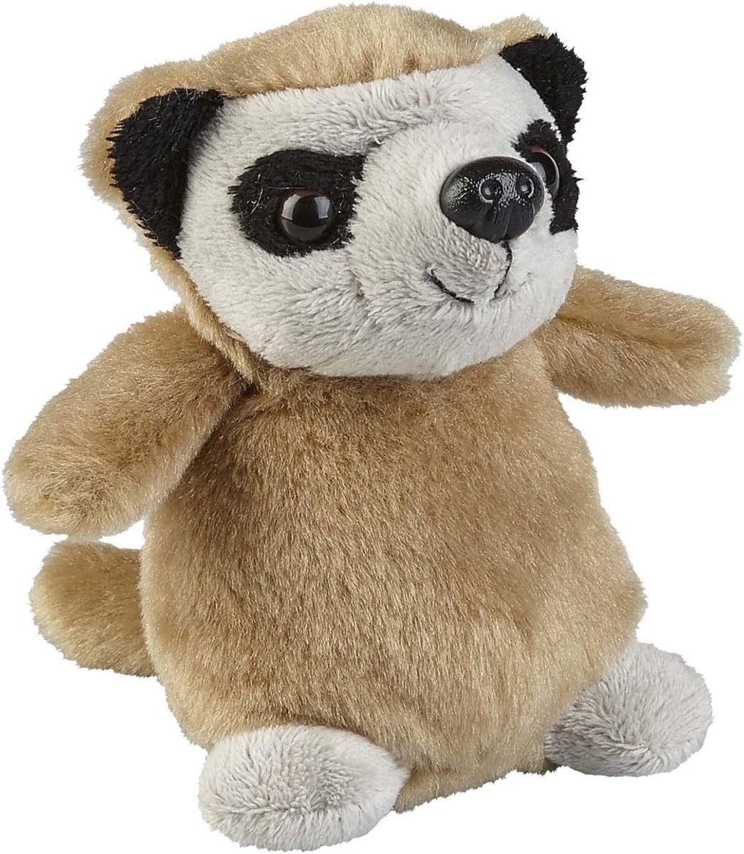 Pluche Stokstaartje - Knuffel Dier - Kinderkamer Decoratie - Zacht Pluche Materiaal - 12 cm - Multikleur