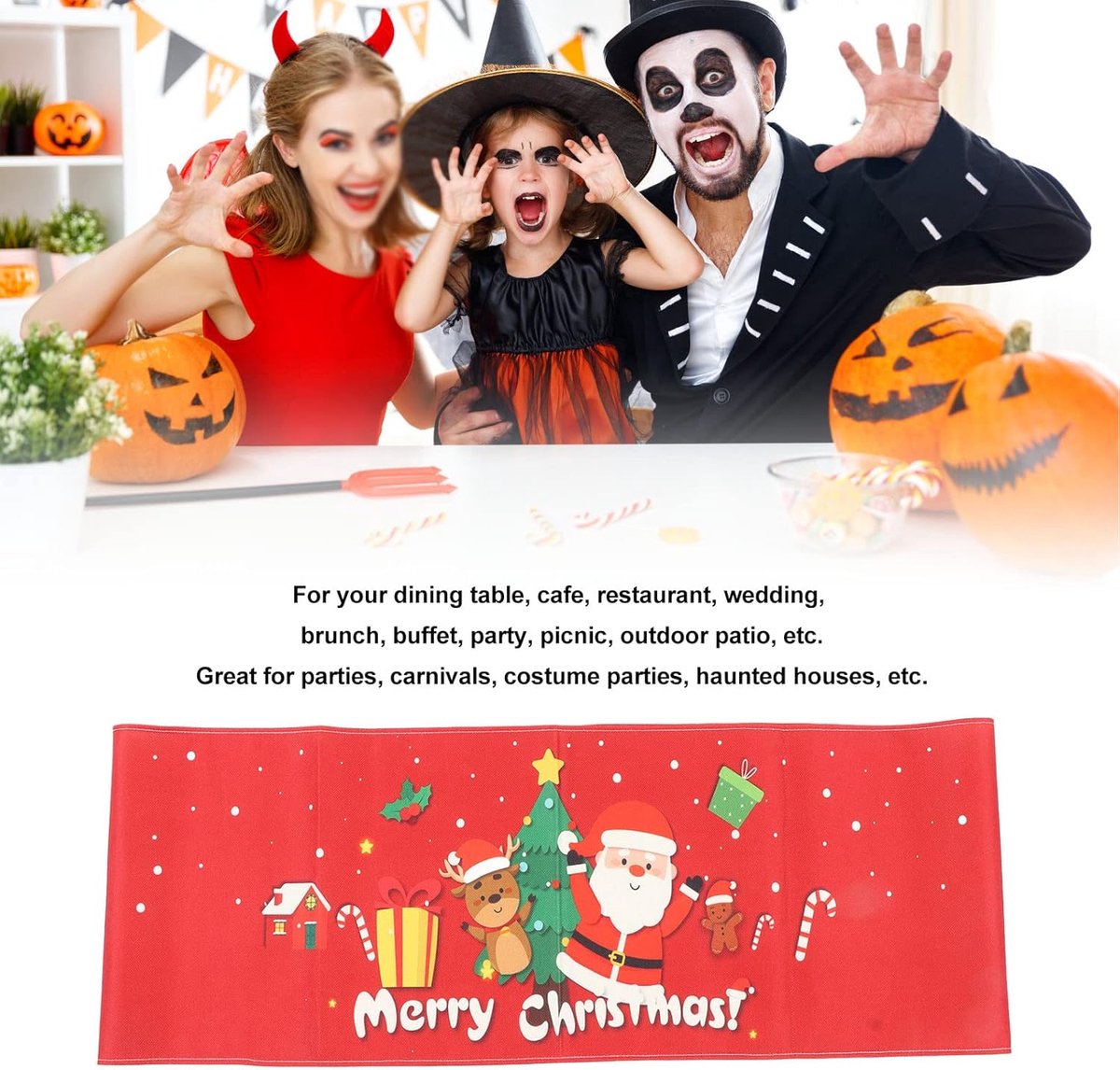 Kerst Tafelkleed - Feestelijk Decor - Diner Decoratie - Eenvoudige Stijl - 184 x 33.5 cm