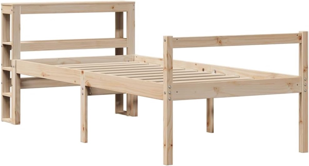 Seniorenbed - Bed ombouw - Comfortabel slapen - Zithoogte 44 cm - 90x200 cm - Naturel