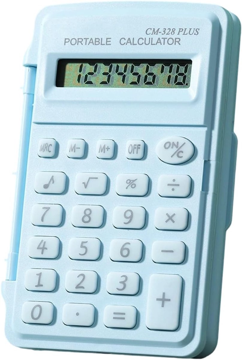 Mini Rekenmachine - Zakcalculator Deksel - Examen Klas - Draagbaar Compact - 10x6 cm