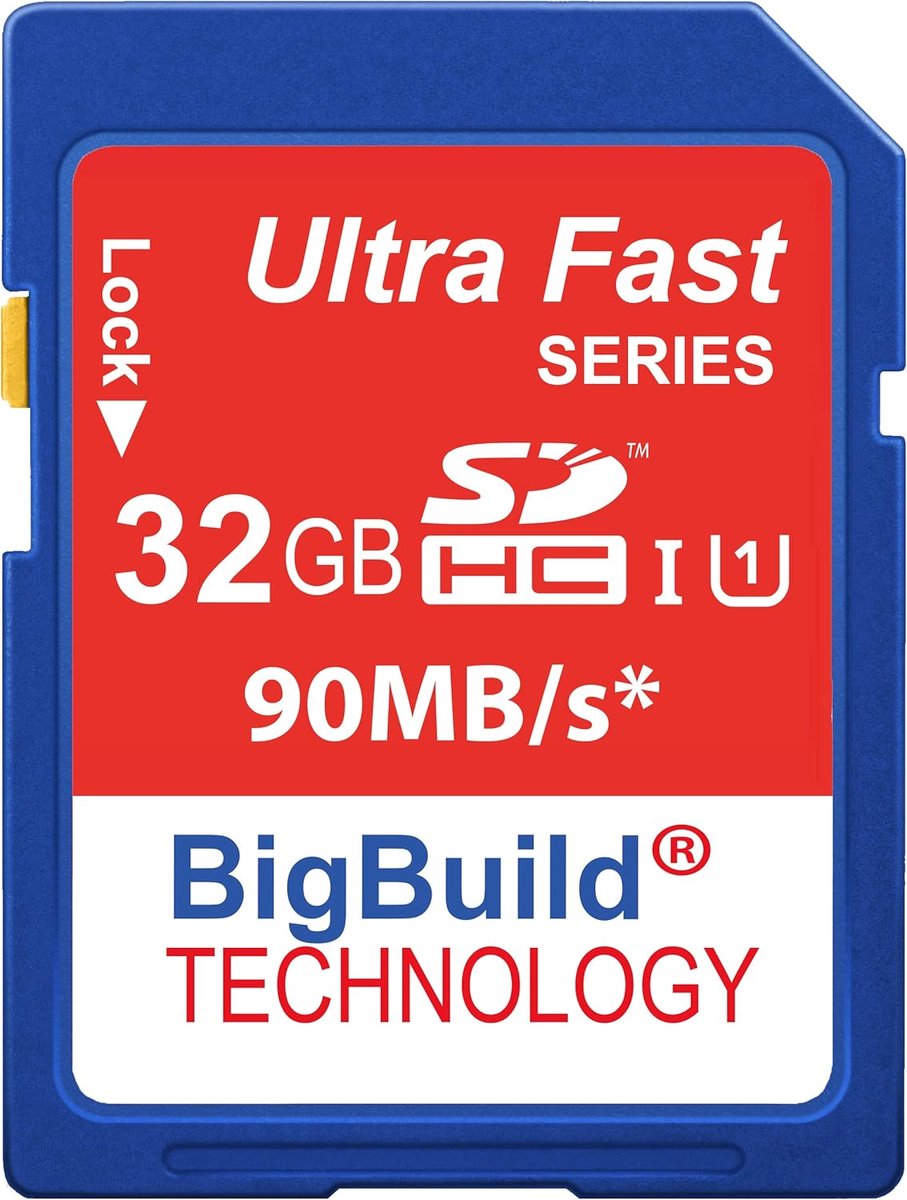Geheugenkaart - SDHC Kaart - Foto's Opslaan - Hoge Snelheid - 32 GB - Zwart