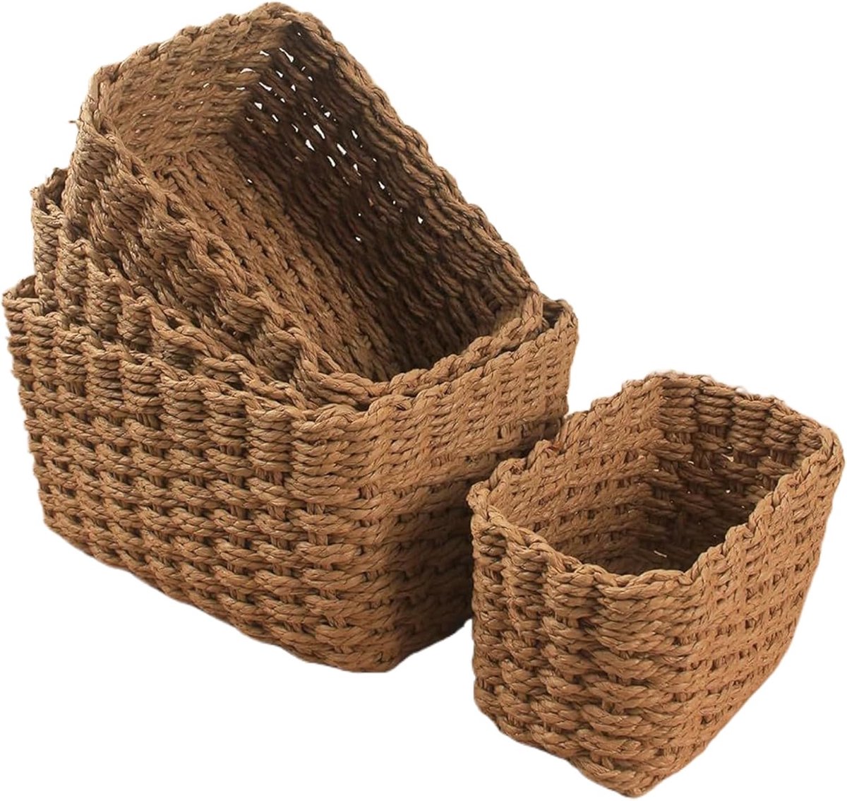 Opbergmanden Set - Mandjes Organizer - Ruimte Ordenen - Vier Delig Set - Verschillende Maten