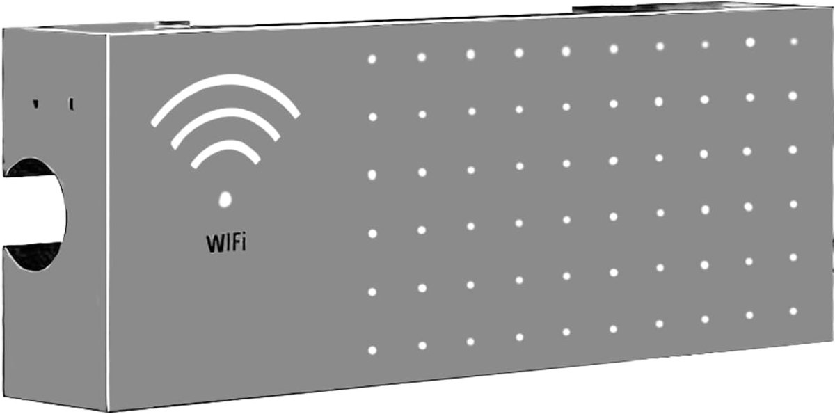 Router Organizer - WLAN Box - Kabels Verbergen - Koolstofstaal Constructie - 40 x 20 x 10 cm