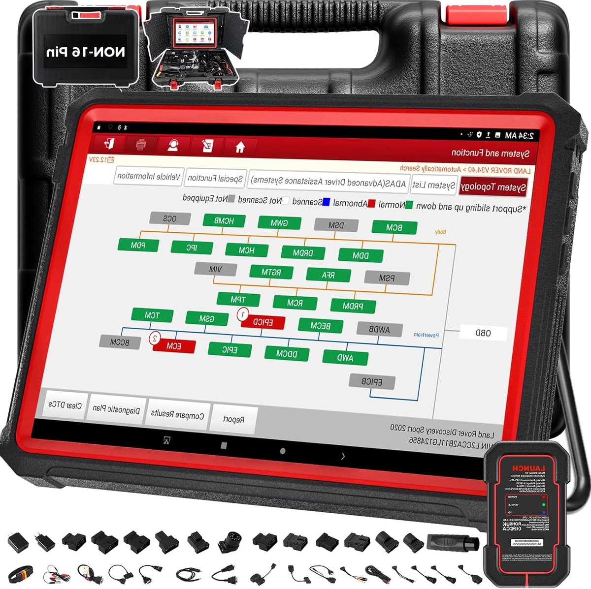 Autodiagnose Apparatuur – OBD2 Scanner – Diagnoseapparaat Auto – Auto Uitleesapparaat – Codelezer Voertuig – Bi-directionele Besturing – Online ECU Codering