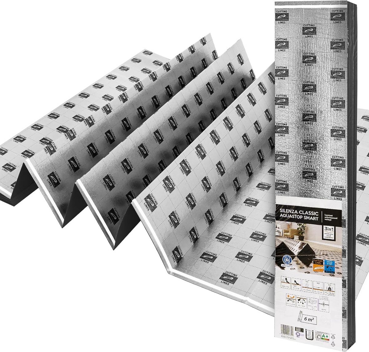 Contactgeluidsisolatie 3mm met AquaStop voor parket en laminaatvloeren - Ideale ondervloer