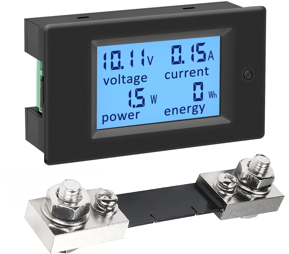 Digitale Ampèremeter en Voltmeter DC 6.5V-100V met 100A shunt – Multimeter voor Energie en Vermogen met LCD Scherm