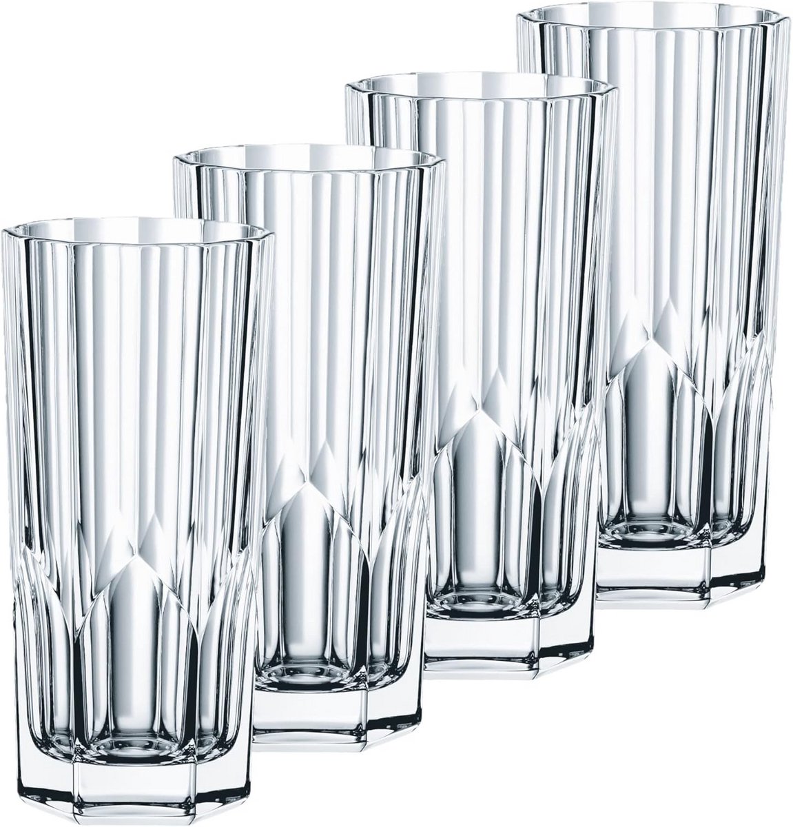 4-delige Longdrinkset in Kristalglas - 309 ml