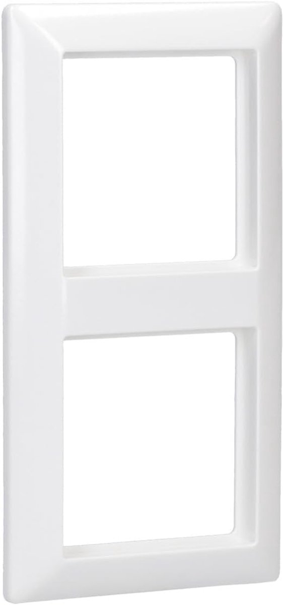 Wandframe 2-gang Alpine Wit voor Horizontale en Verticale Combinatie