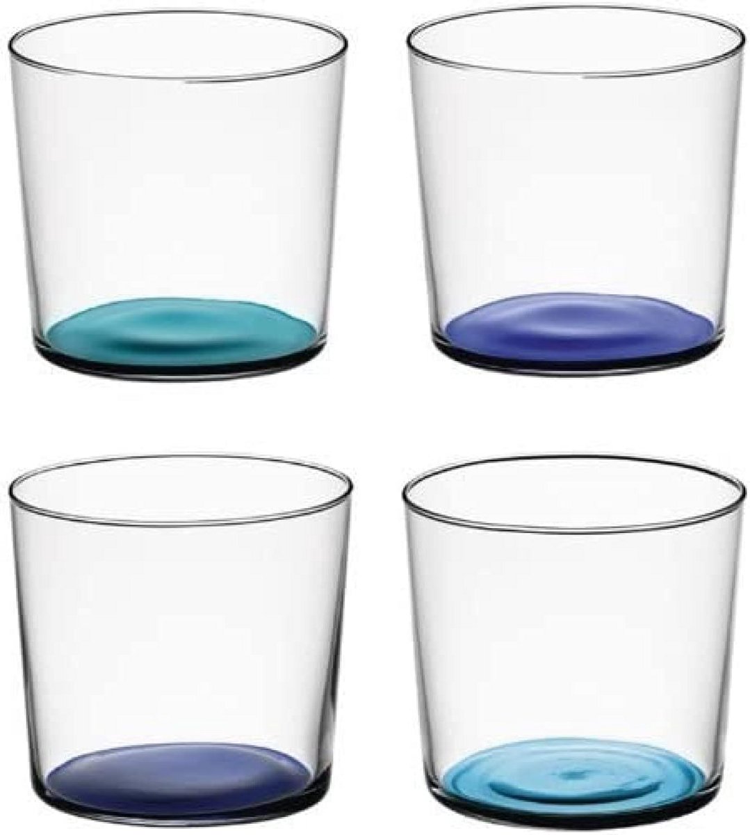 Set van 4 Kristallijne Glazen Tumbler 310 ml - Handgemaakt Design