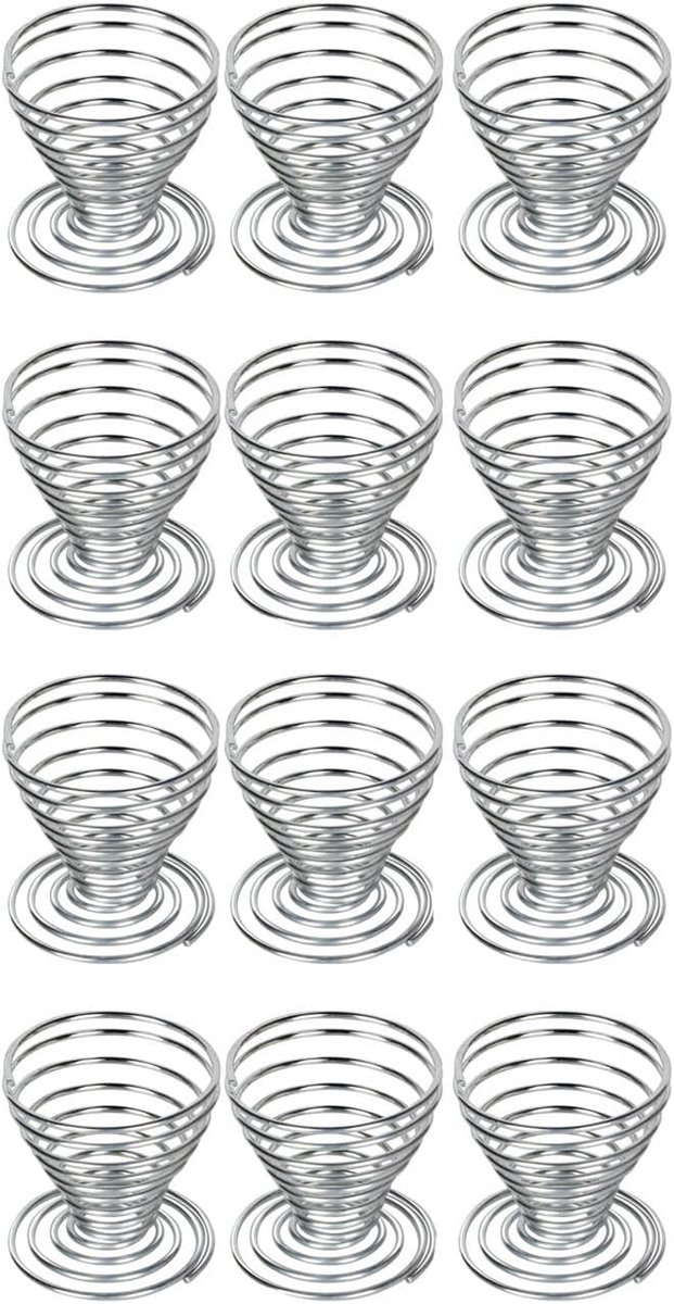 Eierdopjes van roestvrij staal - Set van 12