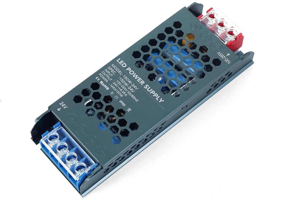 24V Voedingstransformator 150W - LED AC naar DC 24Volt Stroomvoorziening