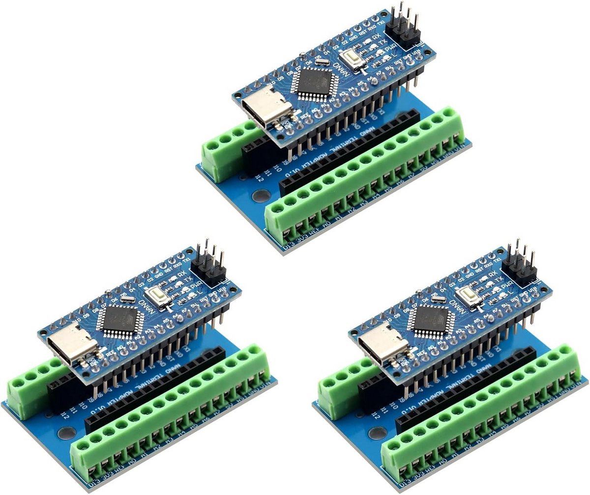 Nano Module met CH340 Microchip en I/O Shield Uitbreidingsbord voor Arduino
