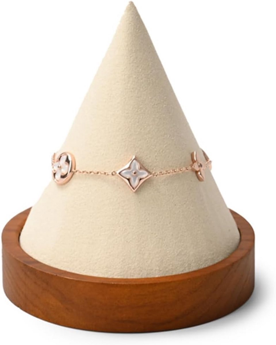 Houten Conische Armbandstandaard en Horlogestandaard voor Dagelijks Gebruik