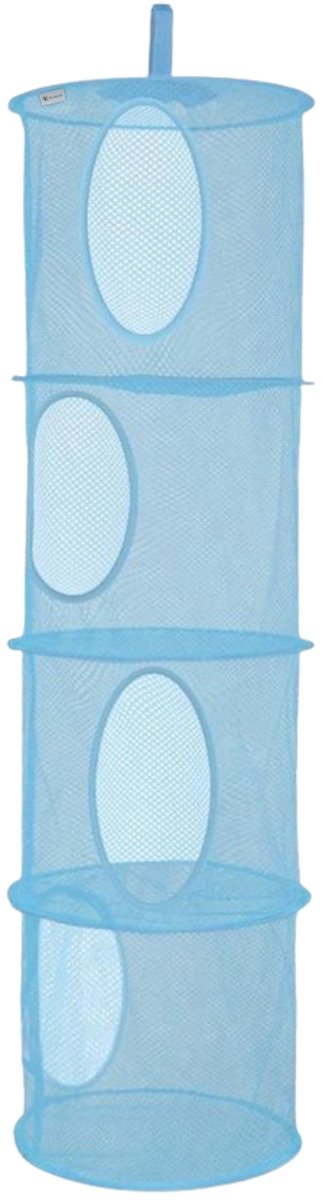 Hangende Opberger - Kinderkamer - Opvouwbaar - 4 Vakken - Blauw - Hangende Organizer - Opbergzak Hangend