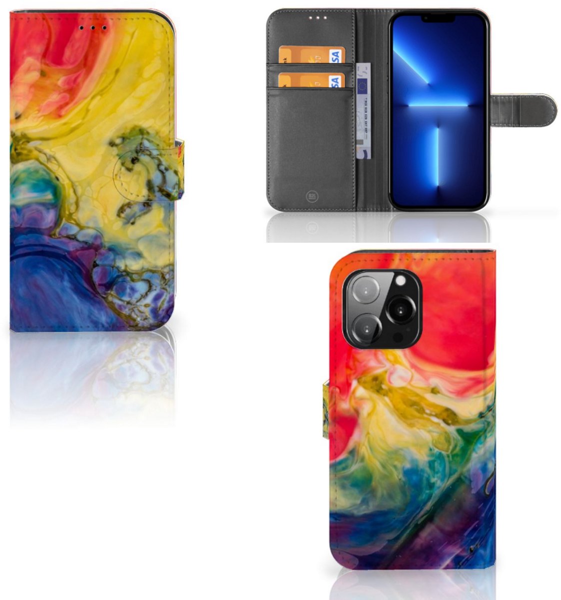 Hoesje iPhone 13 Pro Watercolor Dark