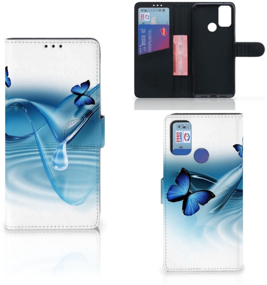 Alcatel 1S (2021) Telefoonhoesje met Pasjes Vlinders