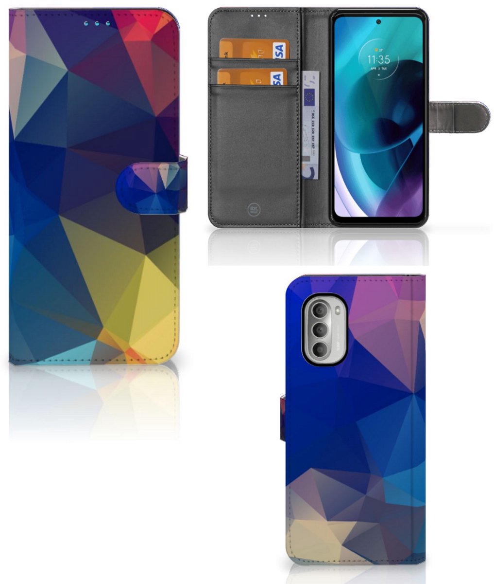Motorola Moto G51 5G Book Case Polygon Dark
