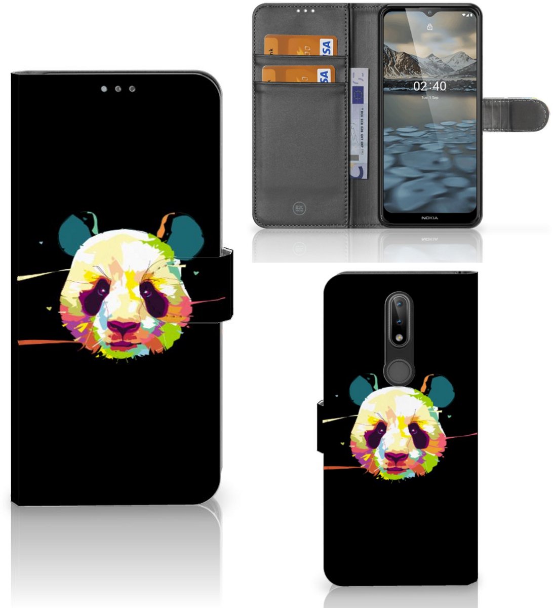 Nokia 2.4 Leuk Hoesje Panda Color