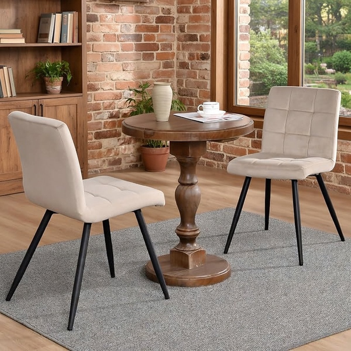 Luxe Fluwelen Eetkamerstoelen – Set - Novihome