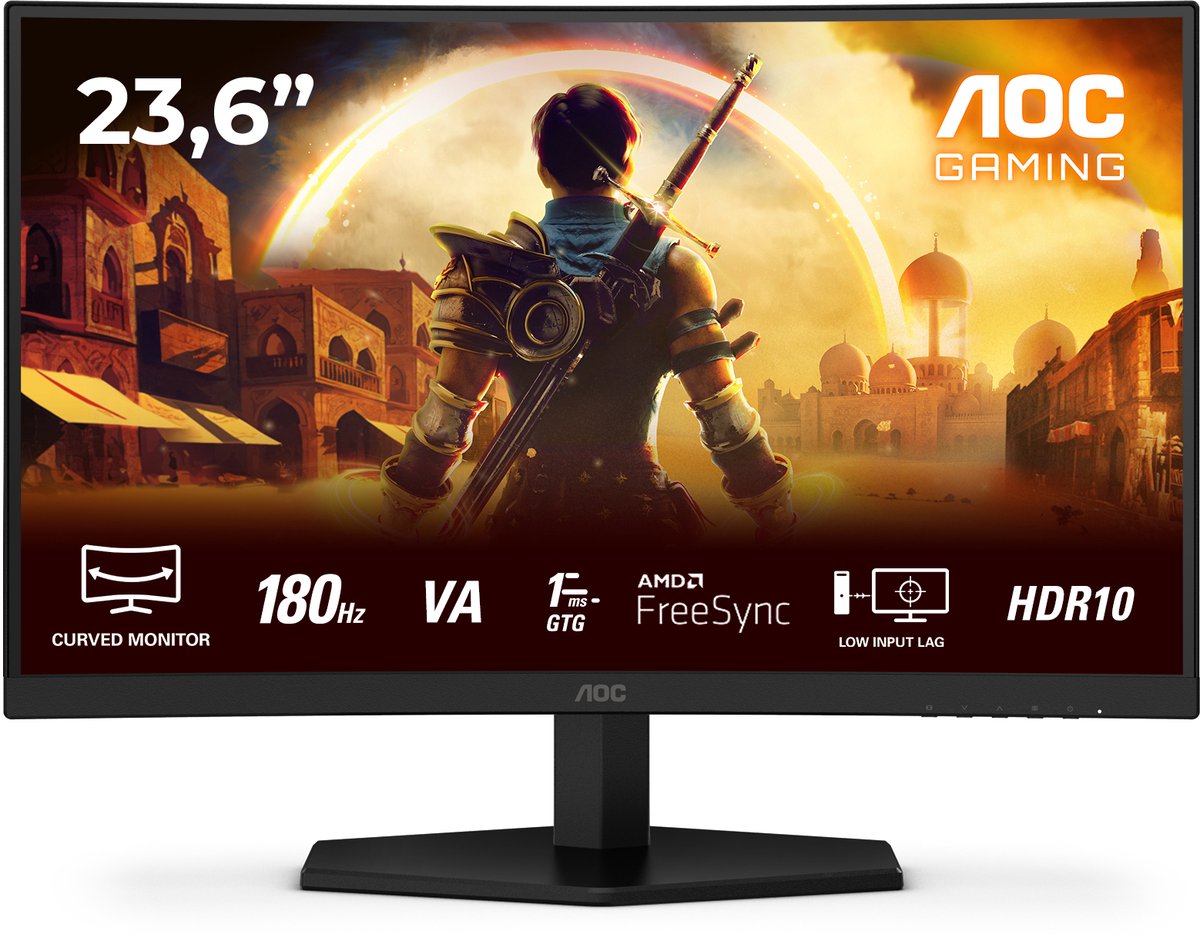 AOC G4 C24G42E - Full HD Curved Gaming Monitor - 180hz - 0.5 - Product - €75,00