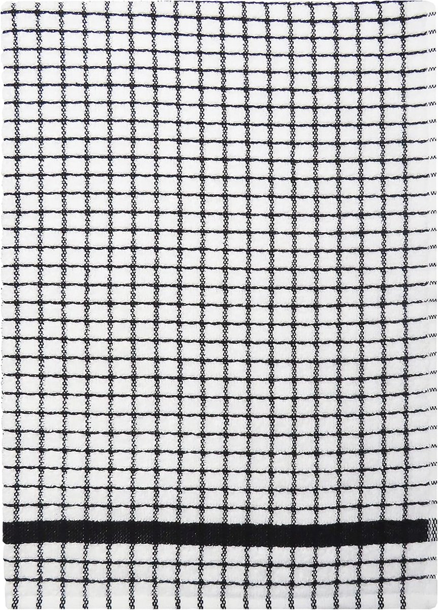 Ultra-absorberend Theedoek 50x70 cm - 100% Katoen, Zwart, Machine Wasbaar