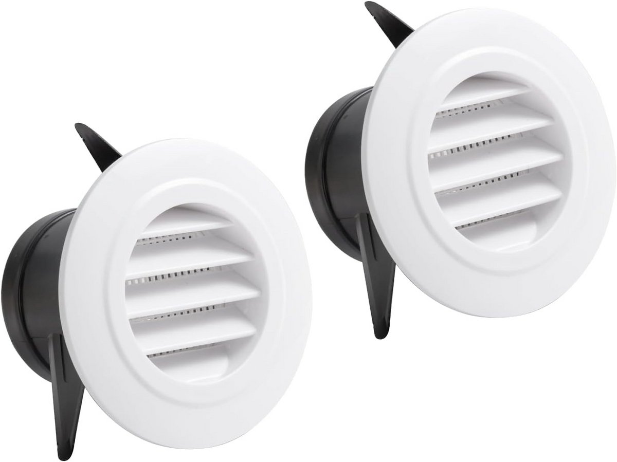 Soffit Ventilatieopeningen 7,5 cm - Ronde Ventilatieafdekking met Vliegengaas voor Woonkamer, Badkamer en Kantoor