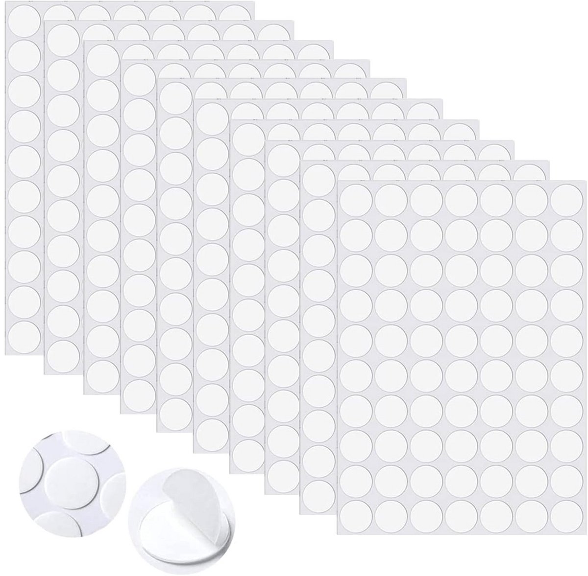 Dubbelzijdige plakstippen 700 stuks - Ronde heldere kleefpunten voor decoraties