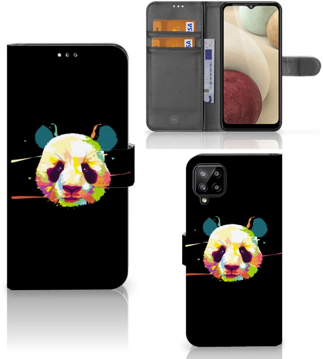 Samsung Galaxy A12 Leuk Hoesje Panda Color