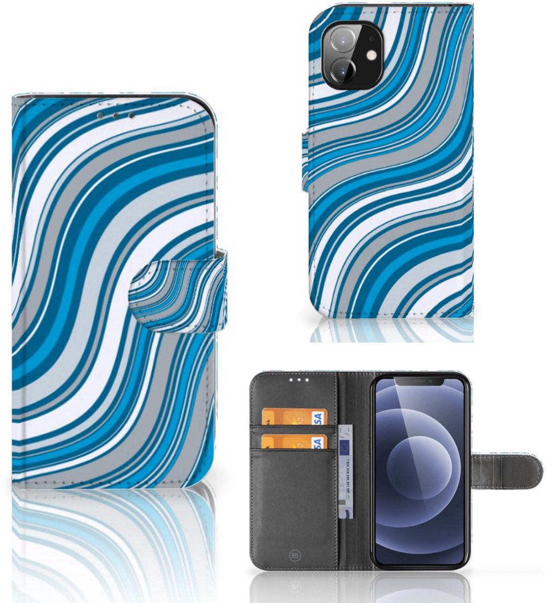 Apple iPhone 12 Mini Telefoon Hoesje Waves Blue