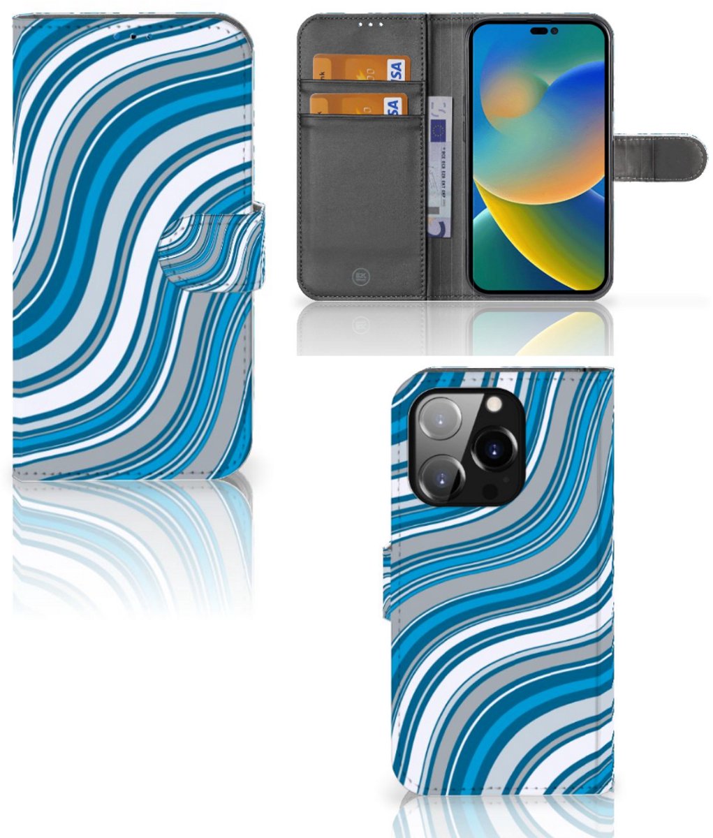 iPhone 14 Pro Telefoon Hoesje Waves Blue
