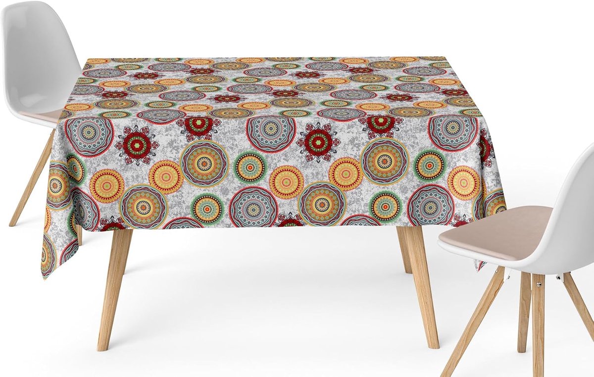 Tafelkleed Mikonos lila waterdicht en vlekafstotend 200 x 140 cm