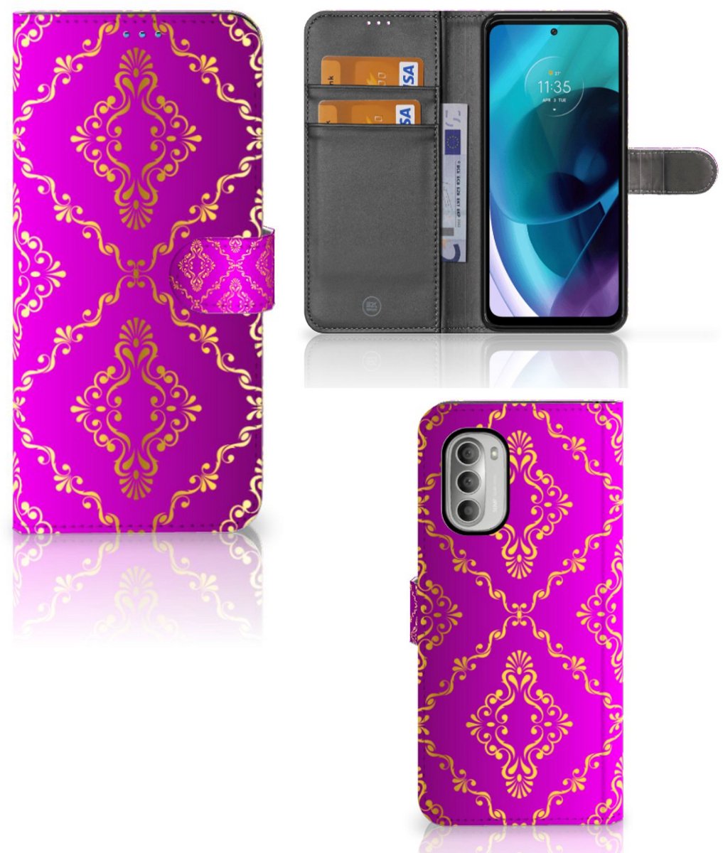 Wallet Case Motorola Moto G51 5G Barok Roze