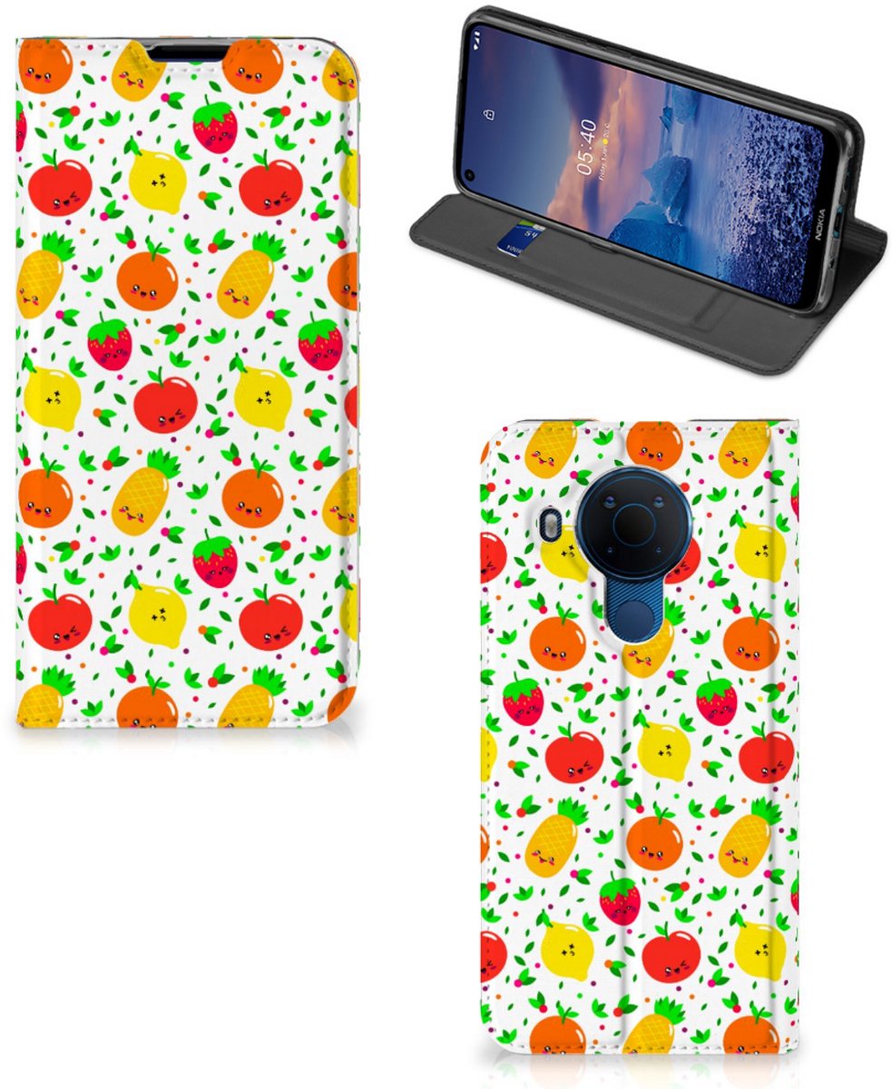 Nokia 5.4 Flip Style Cover Fruits