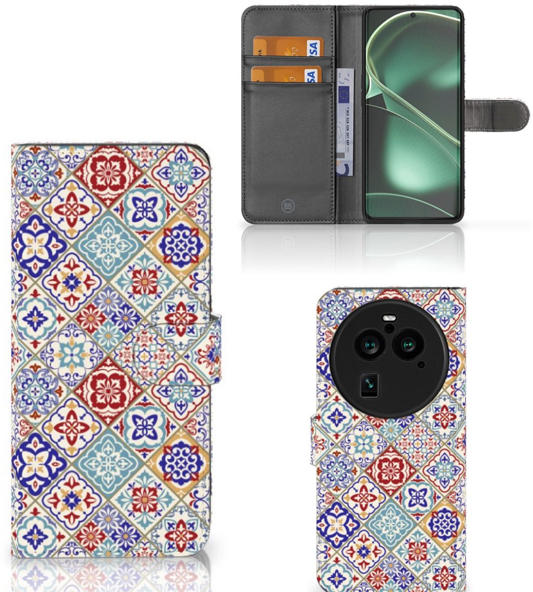 OPPO Find X6 Pro Bookcase Tiles Color